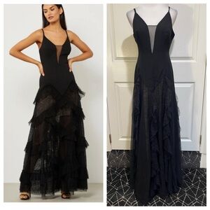 BCBGMAXAZRIA Elegant Black Evening Gown